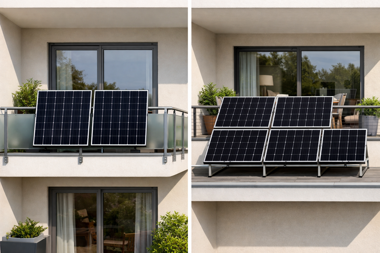 Balkonkraftwerk: Zwei Module oder vier — was sich wirklich lohnt