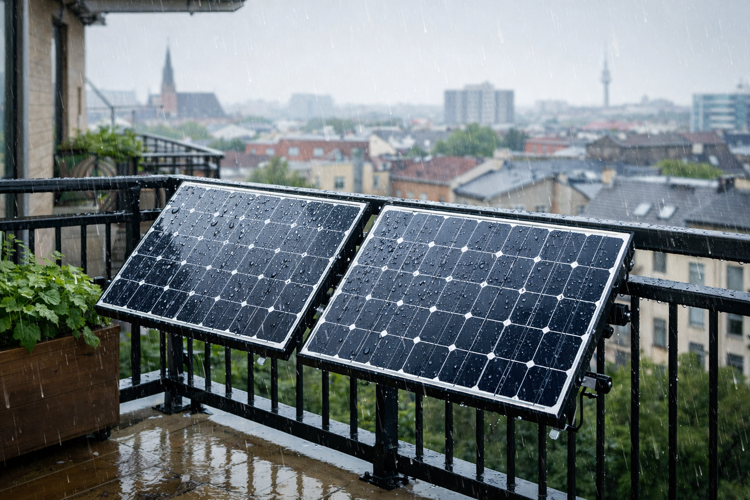 Balkonkraftwerk: Bringt Regen wirklich einen Reinigungseffekt?