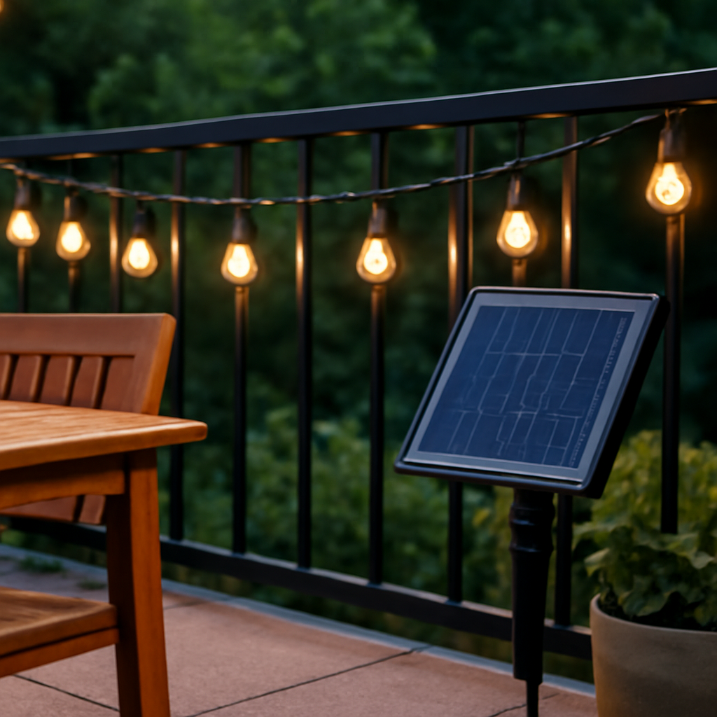 Outdoor-Solar-Lichterkette mit Panel-Komplettset