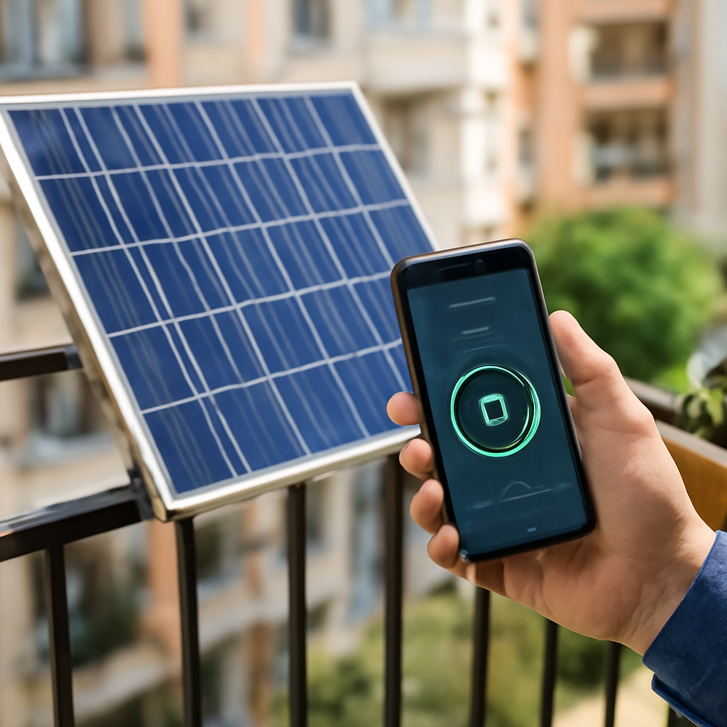 Messung am Balkon mit Smartphone