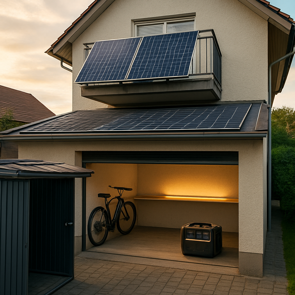Autarke Licht- und Ladesysteme in der Fahrradgarage
