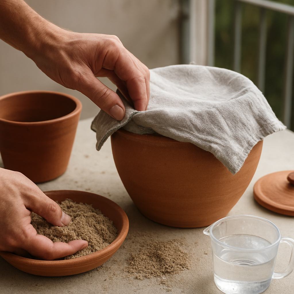 Aufbau des 2‑Topf‑Sand‑Kühlers in Arbeit