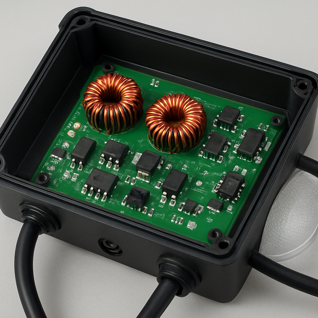 Elektronikmodul als zentrale Leuchtensteuerung für die Nachtbeleuchtung