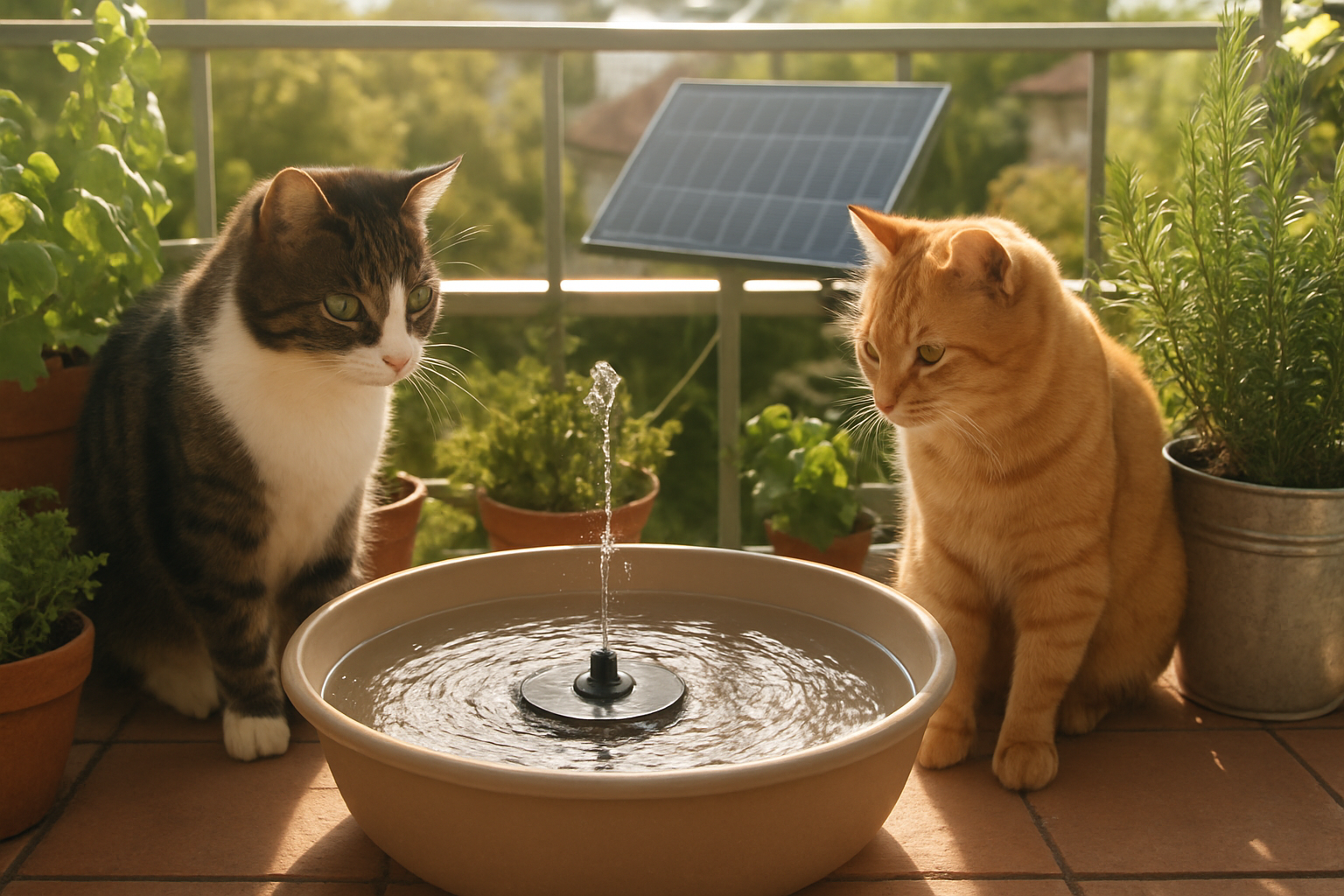 Solar-Trinkbrunnen für Haustiere DIY: Praxisleitfaden für Balkon-Teiche und solarbetriebene Tränken