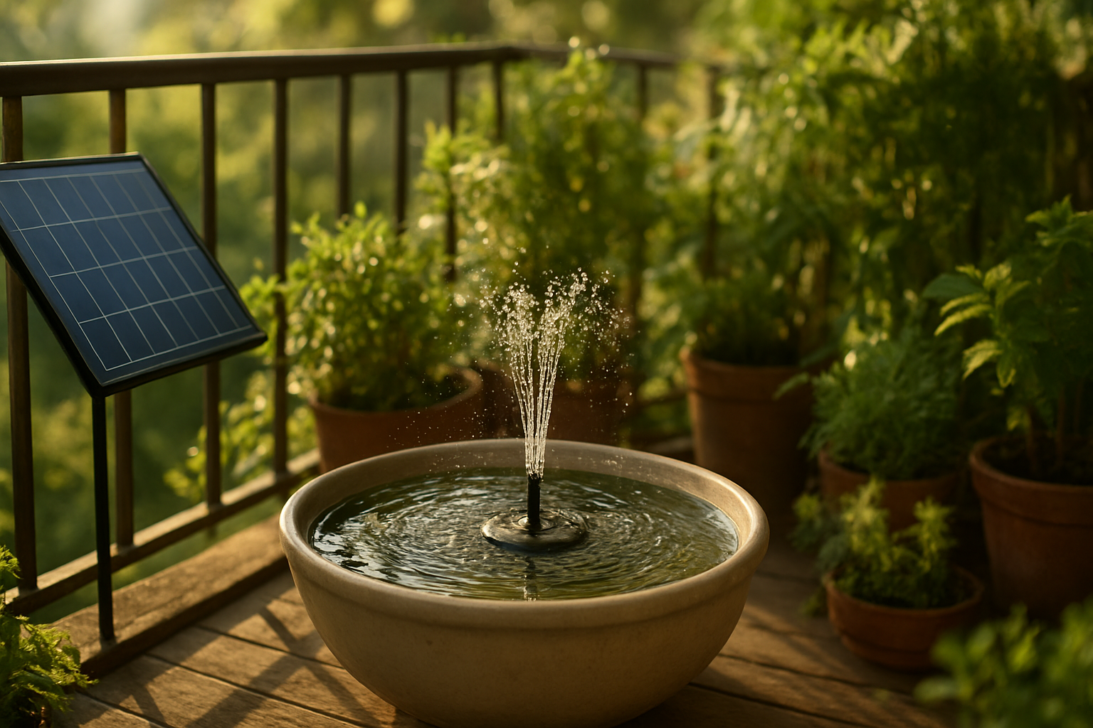 Solarbetriebene Pumpen für Miniteiche: Leistung, Design und Praxis für Balkon & Garten