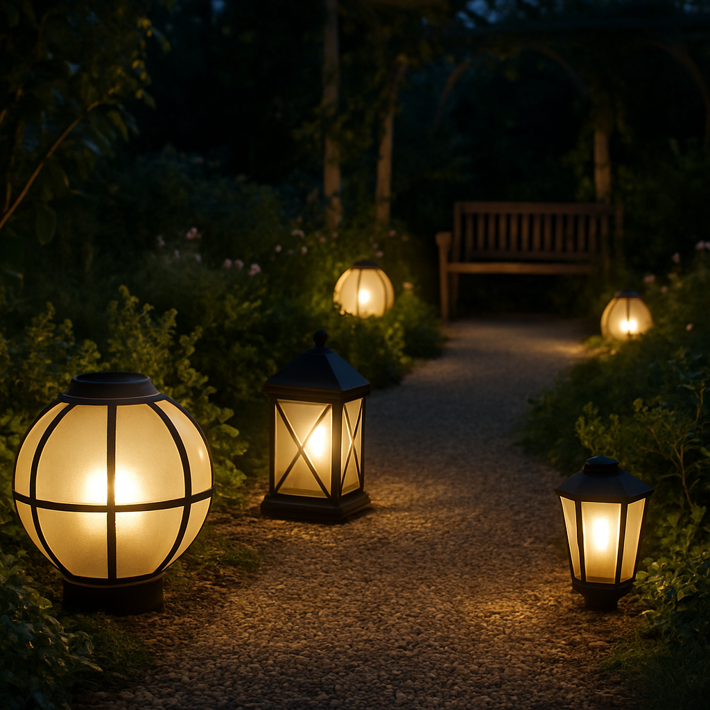 Gartenpfad- und Terrassenlampen führen den Weg